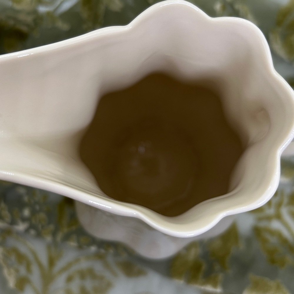 Vintage I. Godinger & Co. Porcelain Pitcher Cream Color,Scalloped Design - Picture 7 of 10
